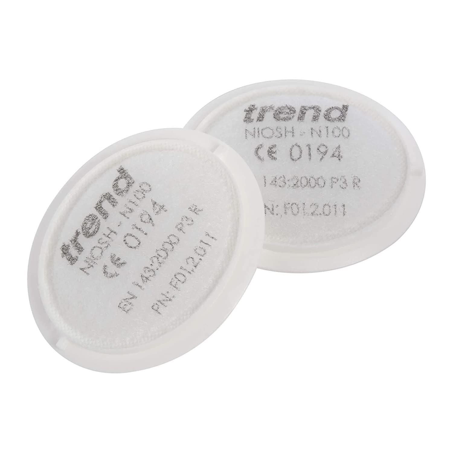 Trend Replacement N100 Filters (1 Pair) For The Trend Air Stealth Half Mask, Hepac Filtration, Niosh N100, Apf10 X Wel, Stealth/